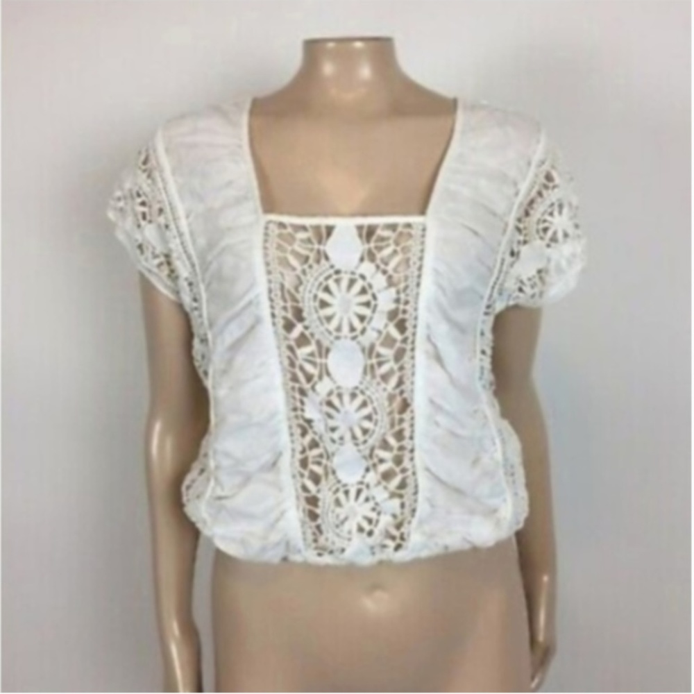 Crotchet Crop Top- Floral- Elastic band